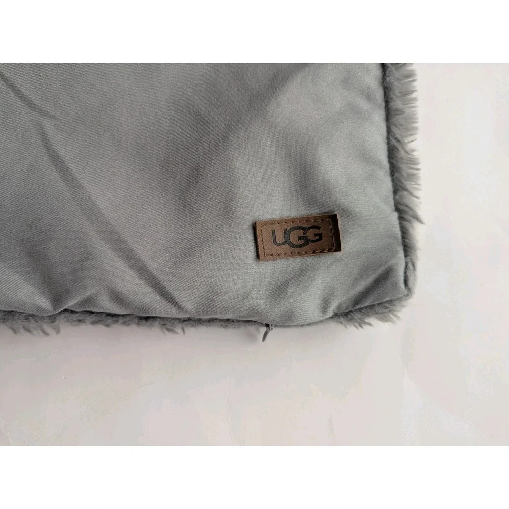 UGG Plush Gray  Faux Fur Pillow Cover 19
